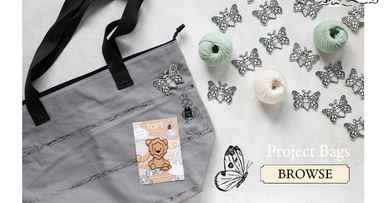 Project bags stash yarn storage patches toft